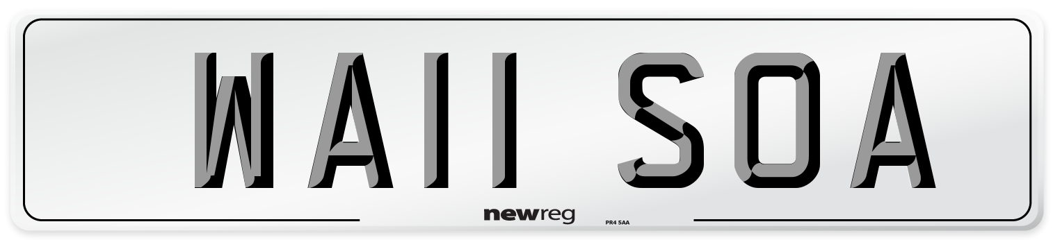 WA11 SOA Number Plate from New Reg